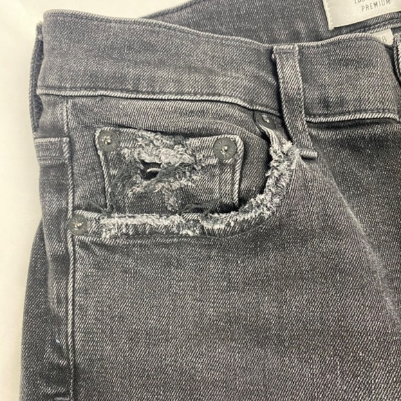 AGOLDE - Sophie High-Rise Distressed Skinny Crop Jeans in Temple Wash Size 28 - Picture 6 of 12